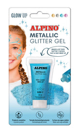 BLISTER MAQUILLAJE GLITTER GEL METALICO AZUL | 1 UNIDADES | (ALPINO)